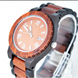Wholesale Ebony Wooden Watch Wood Dial Quartz Brand Watches Christmas Gift thumbnail-4