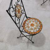 Metal Outdoor Folding Chair Coffer Table Round Chair thumbnail-5