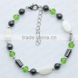 Fashion Hematite Glass Beaded anklets