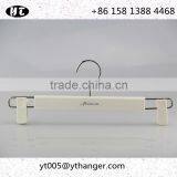 White Plastic Hanger and Pants Hanger With Custom Logo for Clothes thumbnail-3