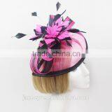 China Manufacturer Wholesale Wedding Bridal Fascinator Hat With Feather thumbnail-3