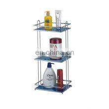 Iron Powder Coating Bathroom Shelves High Quality Convenient Bathroom Shelf Household Two Tier Bathroom Rack Shelf thumbnail-4