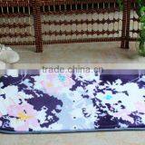 Flower Design Printed Bath Mats Latex Backing Non-slip Bath Mat