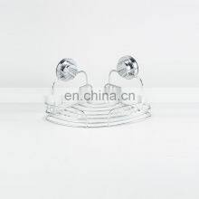 Hot Sales Diamond Series Suction Cup Corner Shower Caddy Iron Wire Rack Bathroom Corner Shelf thumbnail-3