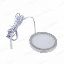 Linkable Under Cabinet LED Lighting 12V Slim Aluminum Dimmable Puck Lights With RF Remote Control & UL Listed Transformer for Mood Lighting(6 Lights, Warm White) thumbnail-1