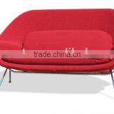 Replica Relaxing 2 Seater Fiberglass Materail /love Seat Womb Sofa by Eero Saarinen thumbnail-3