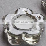 Thick Glass Tealight Holder Flower Shape