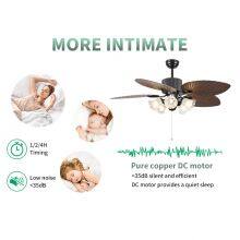 LED Ceiling Fan Elegant White ABS Blades Ceiling Fan With LED Light and Remote Control thumbnail-4