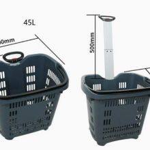 New Retail Supermarket Plastic Shopping Mini Trolley Basket thumbnail-2