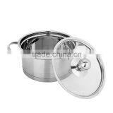 Stainless Steel 201 Thin Handles Induction Korean Mini Cooking Pot Cookware Set thumbnail-3