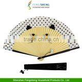 Cat Hand Fan Chinese Japanese Folding Bamboo Flower Wooden Handfan thumbnail-1