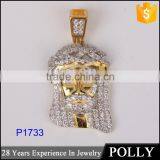 Factory Custom 925 Silver Jesus Head Pendant With High Quality thumbnail-4