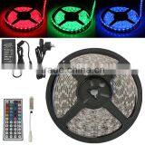 5050 5m 500cm RGB 300LED SMD Light Strip Waterproof+Mini 44Key IR+12V 5A Adapter