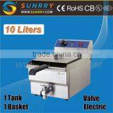 Commercial Counter Top Deep Frier 1 Tank 1 Basket 10L With Valve and Fryer Baskets (SY-TF110V SUNRRY) thumbnail-2