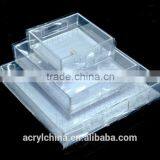 2015 Hot Sell Made in China Acrylic Serving Tray,Clear Fashion Acrylic Tray With Plastic Edges for Holding Drinks