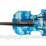 Blue Flower Decorative Solid Wood Violin TL-1204 thumbnail-4