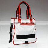 L-1809-2013 New Arrival Fashion Nylon Handbag White Tote Hand Bag Formal Bags for Women thumbnail-1