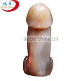 1 inch Natural agate stone penis carving lifelike sexy penis