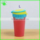 Color PP Coffee Double Wall Tumbler With Lid