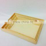 Handmade Antique Nested Tray 3 Pcs Set Natural Wooden Tray Plate Pine thumbnail-1