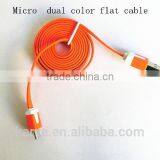 Hot Selling Micro Dual Color Flat Cable Micro Usb Cable