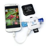 Micro usb 2.0 card reader 5 in 1 for samsung s3/s4