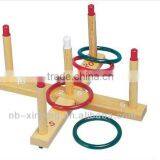 Hot Selling Wooden Ring Toss Game 4 Quoits Colorful Toss Garden Game thumbnail-1
