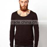 100% Pure Cotton Fine Lightweight Knit Ribbed Cuffs and Waistband, Scoop Neck Regular Fit Jumper thumbnail-1