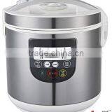 5L NEWEST ROUND RICE COOKER WITH LED DISPLAY, IMD TOUCHING PANEL, 10 PROGRAMS, NEW DESIGN, SILVER+WHITE COLOR