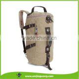 Unisex Canvas Multi-purpose Sport Bag, Barrel Backpack, Double Zipper Daypack