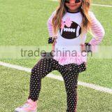 OEM Service Casual Fall Winter Cotton Polka Dot Pant Sports Boutique Outfits thumbnail-1