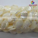 13X18mm Natural Shell Beads Flat Oval Wholesale Beads