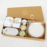 Different fragrance scented candle spa/bath gift set/box