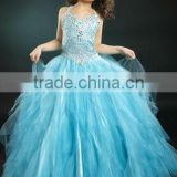 Girl Dress Halter Beaded A-line Prom Gown Party Dress PT-250