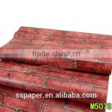 red color /self-adhesive wallpaper/3d brick leather wallpaper