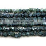 Moss Agate Hand Knapped Small Round Nuggets thumbnail-1