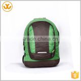 Black and green double shoulders custom laptop luxury backpack