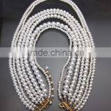 European And American Big Exaggerated Retro Multilayer Pearl Clavice Chain Bends Long Necklace thumbnail-2