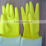 Yellow Dipped Flocklined Household Gloves thumbnail-1