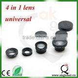 Universal Clip Wide Angle +macro +fisheye Lens+2x Telephoto Lens 4 in 1 Lens for Mobile Phone