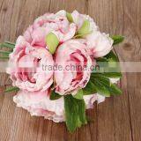 High Quality Silk Flower Artificial Peony Flowers Fake Leaf Wedding Home Party Decoration Bouquet thumbnail-4