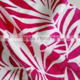 100% Cotton Hot Pink Full Screen Leaf Printing Beach Towel Printed Seaside Play Beach Towel thumbnail-3