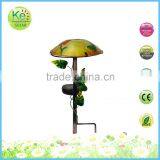 Mushroom With Insect Metal Stake Solar Panel Light thumbnail-3