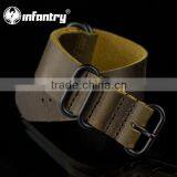 Infantry Military Leather Sport Army Camo Brown Watch Straps thumbnail-5