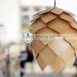 Modern Artichoke Lighting Crimean Pine Cone Wooden Pendant Lamp thumbnail-6