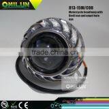 15W Motorcycle LED Headlight With Angel Eye Devil Eye