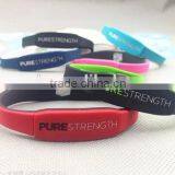 Fashion Pure Strength Rubber Bracelet Adjustable Silicon Wristband
