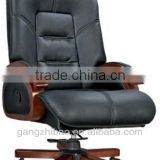 HIgh qulaity lather wooden base swivel BOSS chairs/ office furniture manager seatings