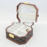 High Quality Pu Leather Jewelry Storage Box / Mirrored Jewelry Storage Case With Handle