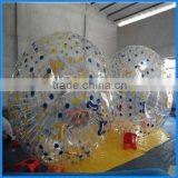 Popular 100% TPU Inflatable Color Dots Zorb